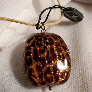 Leopard Print Pendant Necklace